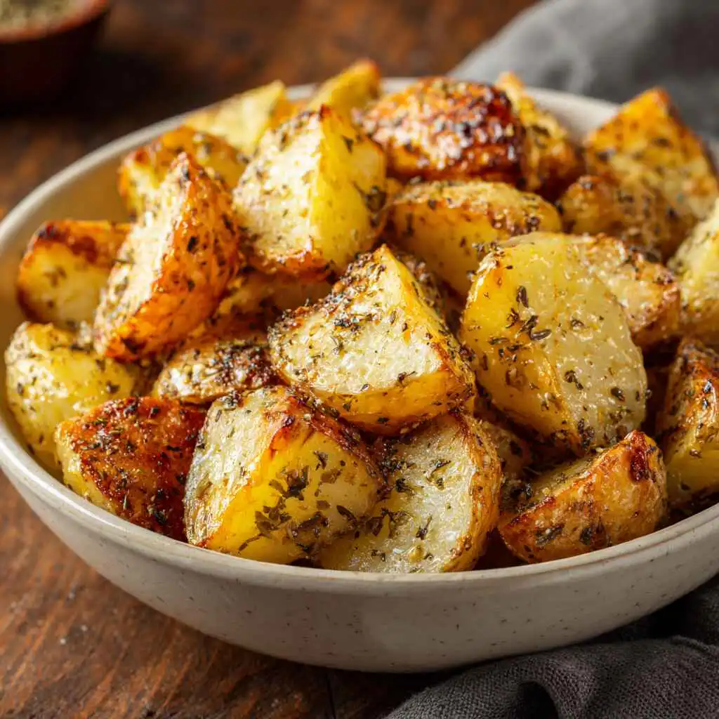 Crispy Air Fryer Ranch Potatoes in Basket Tray