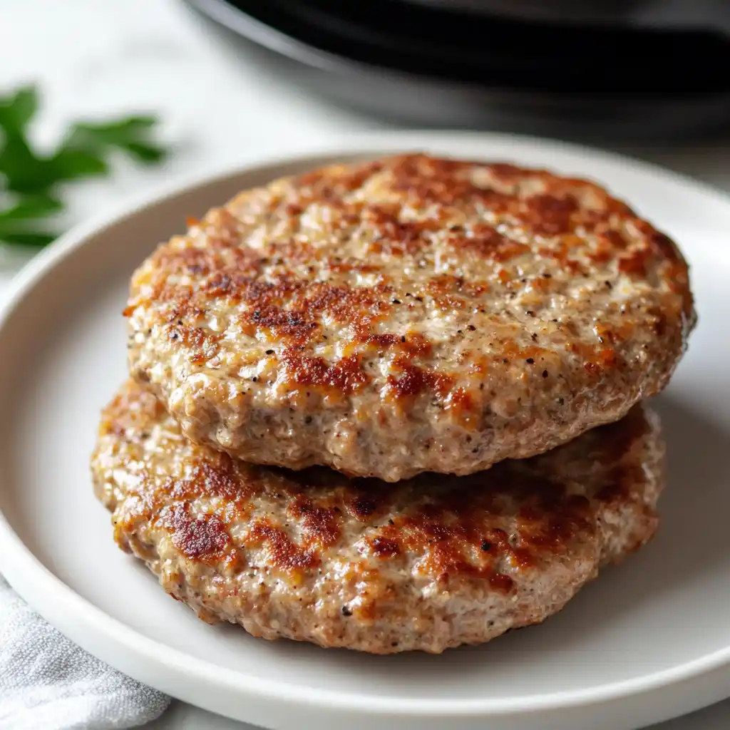how long to air fry frozen turkey burgers