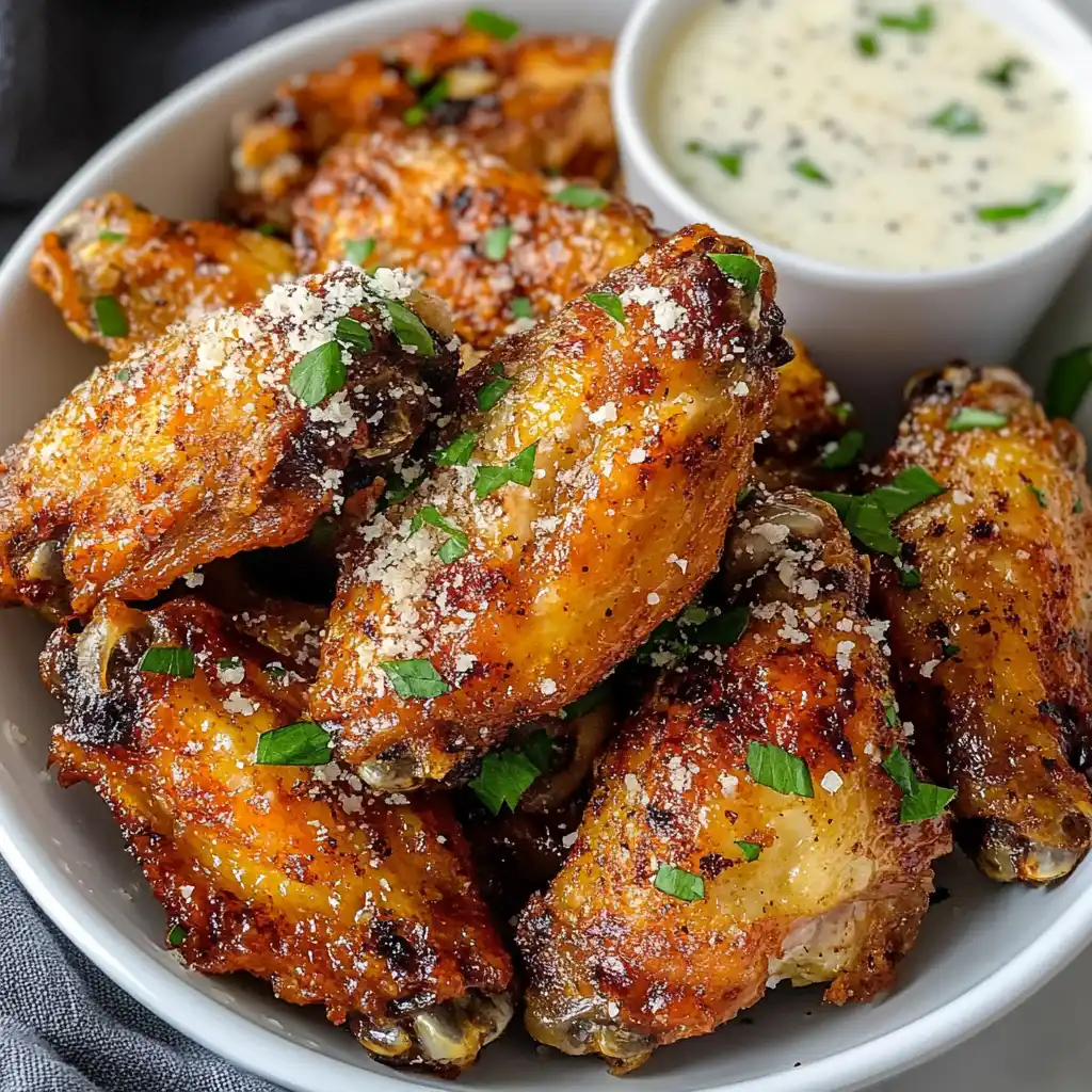 Garlic Parmesan Chicken Wings Air Fryer