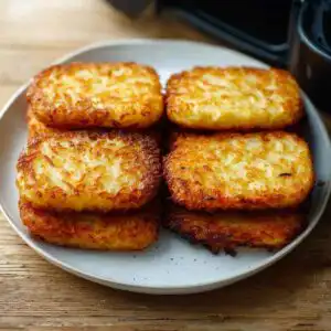 Frozen hash brown patties and air fryer ingredients