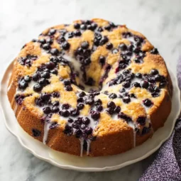 Blueberry Cake with Vanilla Glaze
