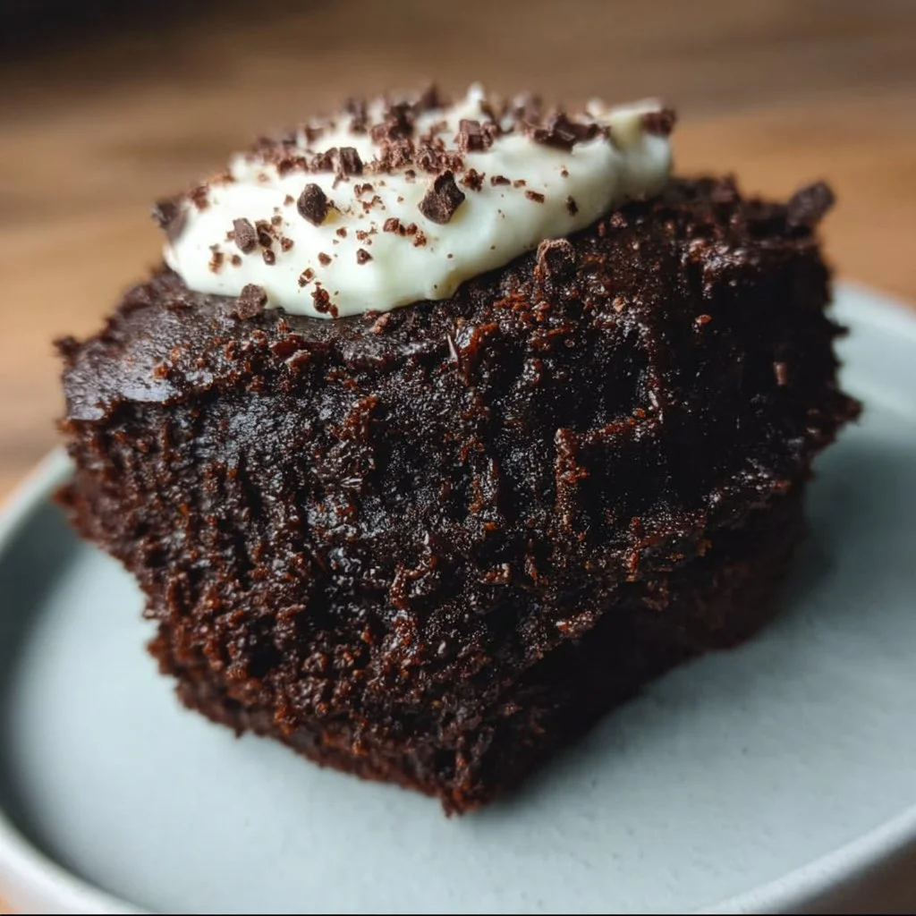 100-Calorie One Minute Protein Brownie on a plate