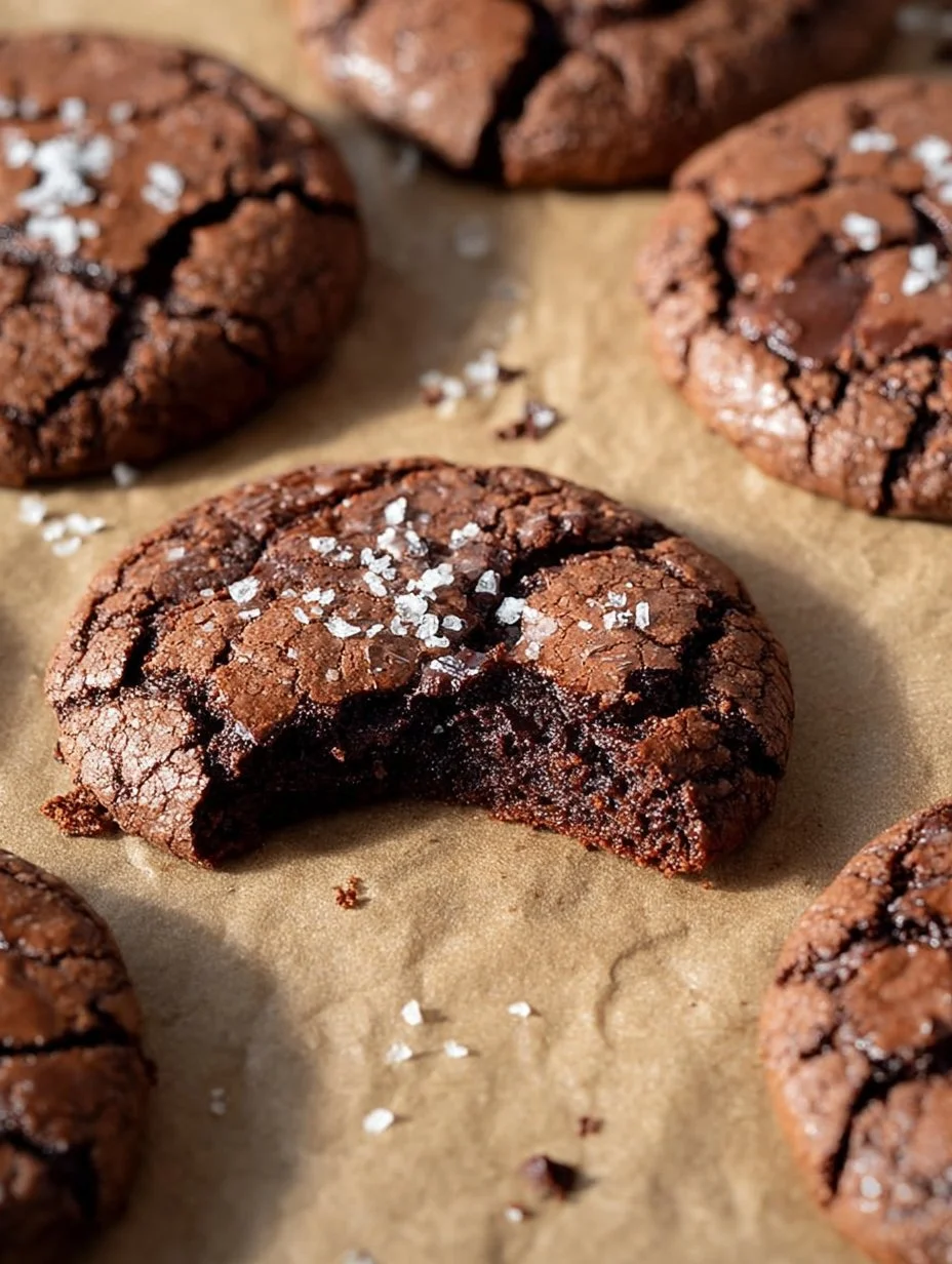 Delicious homemade brownie cookies on a cooling rack.