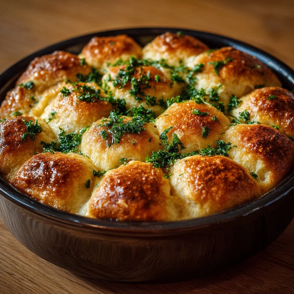 Cheddar Bay Biscuit Chicken Pot Pie topped with flaky biscuits