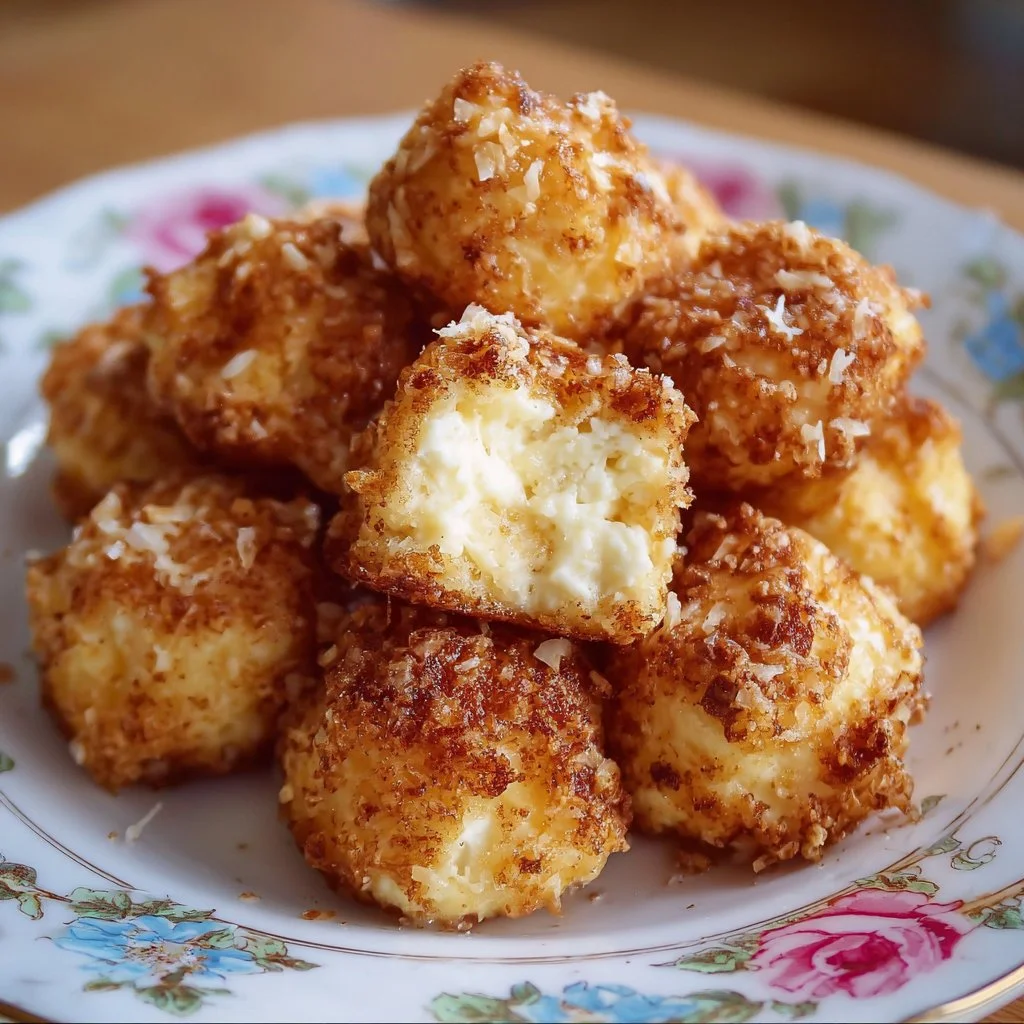 Delicious cinnamon apple cottage cheese bites served on a plate