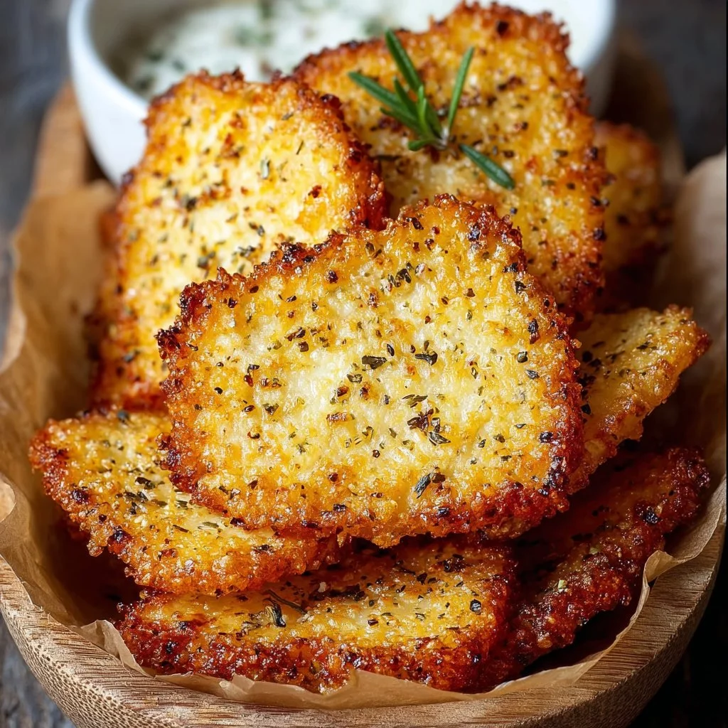 Crispy Cottage Cheese Chips served as a healthy snack option