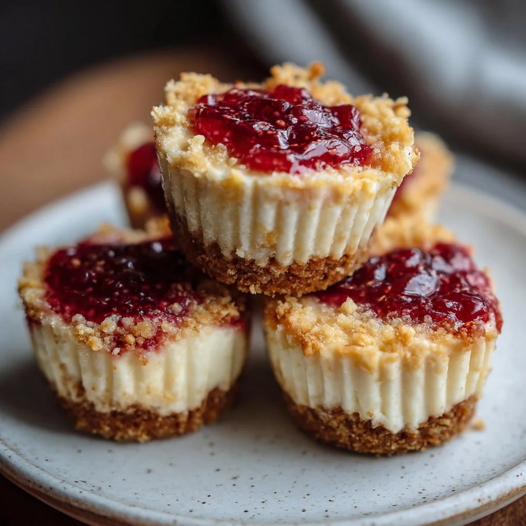 High protein cheesecake bites on a plate, a healthy dessert option.