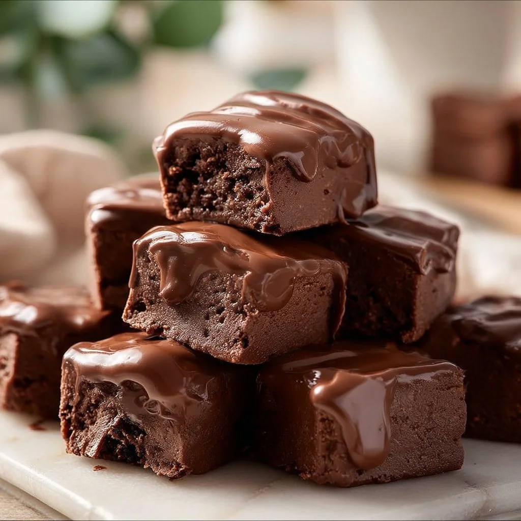 No-bake cottage cheese brownie batter protein bites, healthy snack option.