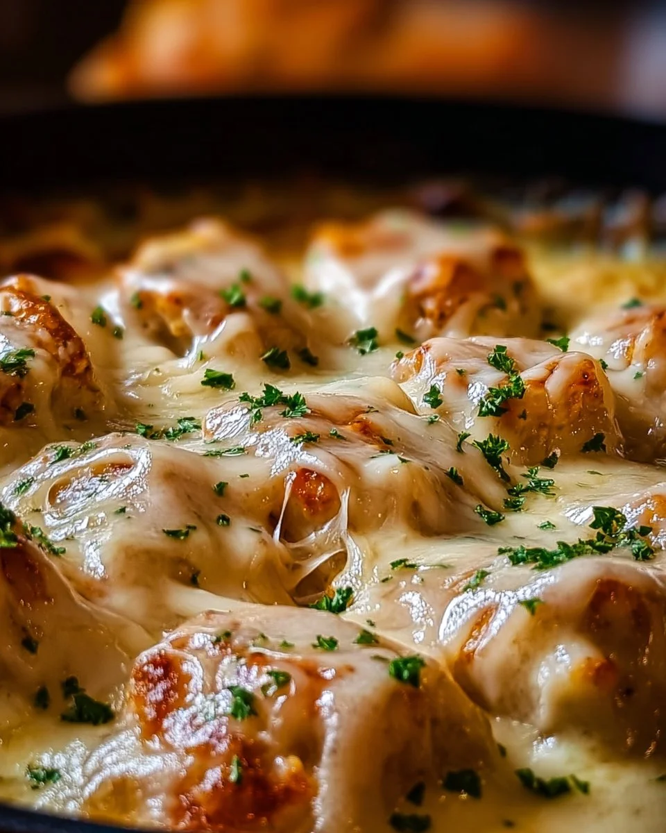 One-pan chicken dish served with buttered noodles, perfect for a quick meal.