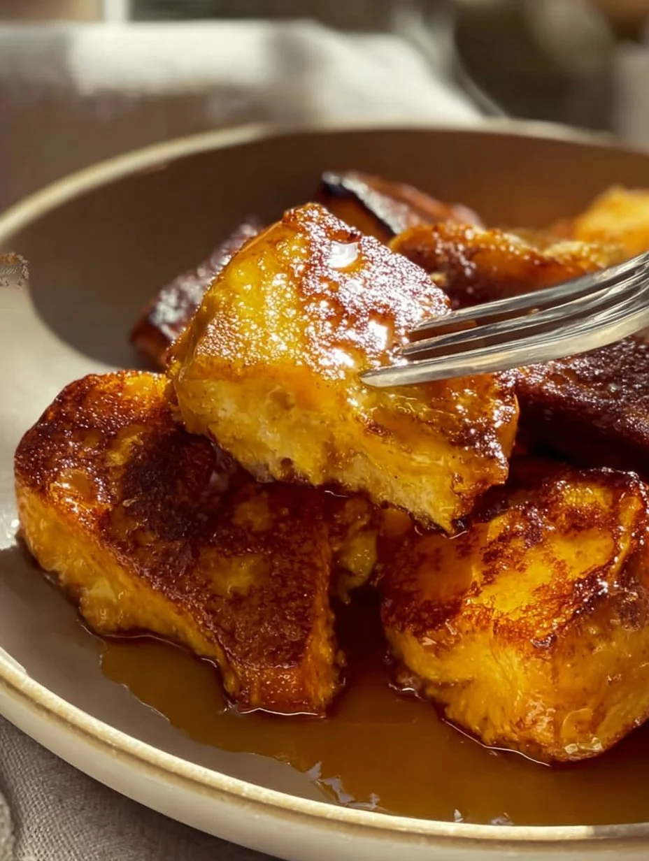 Delicious Pumpkin French Toast topped with syrup and whipped cream on a plate.