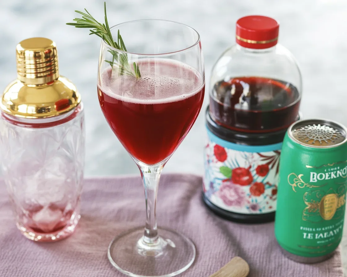 Sleepy Girl Mocktail made with tart cherry juice and magnesium powder for better sleep