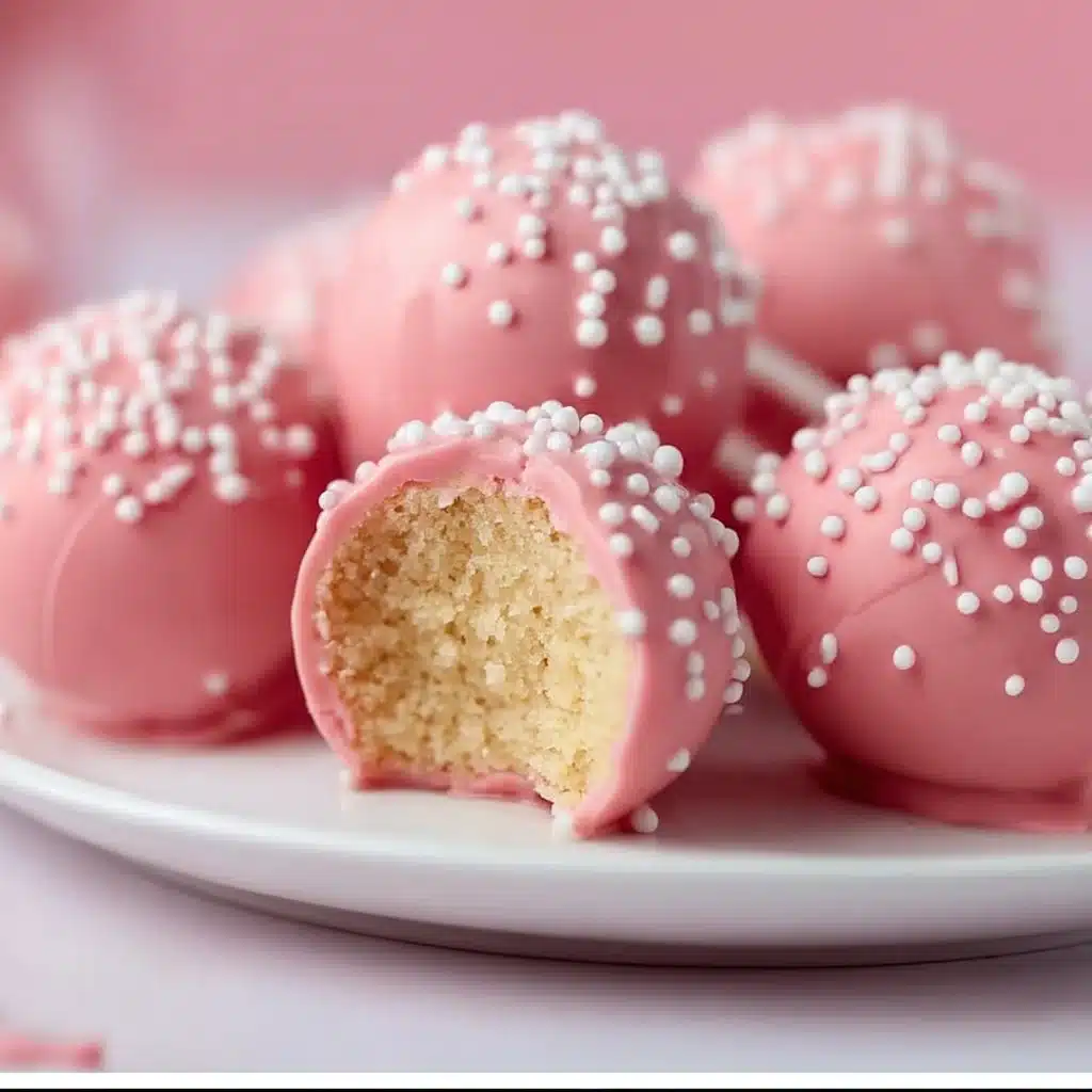 Starbucks cake pops in different flavors displayed on a table.