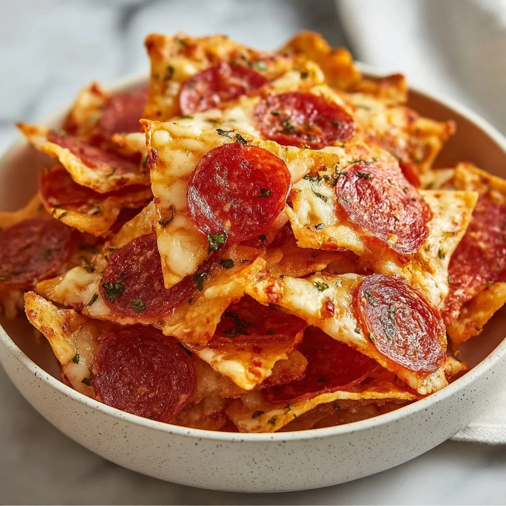 A plate of homemade 2-ingredient pizza chips, crispy and cheesy snack