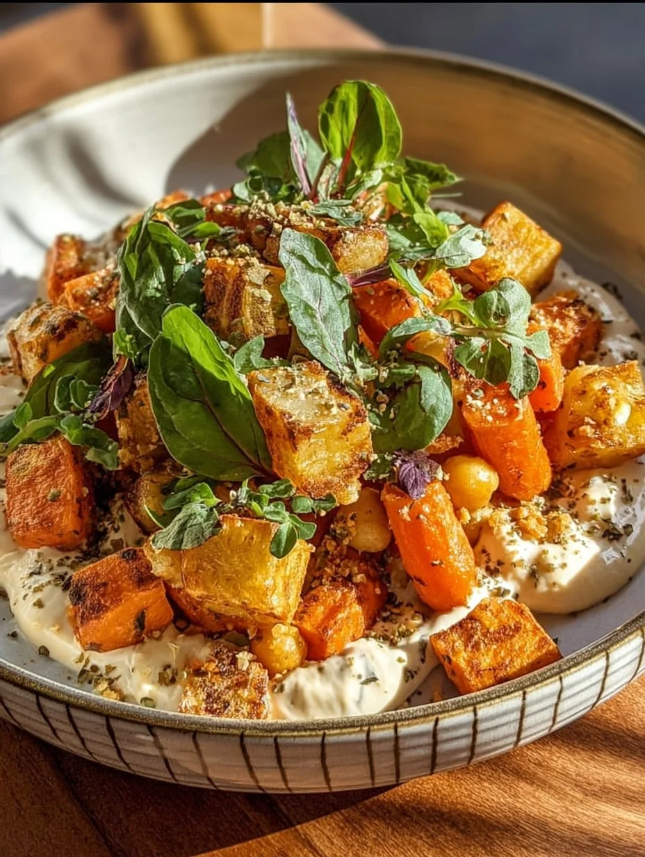 Anti-Inflammatory Glow Bowl with Tahini Yogurt for a healthy meal