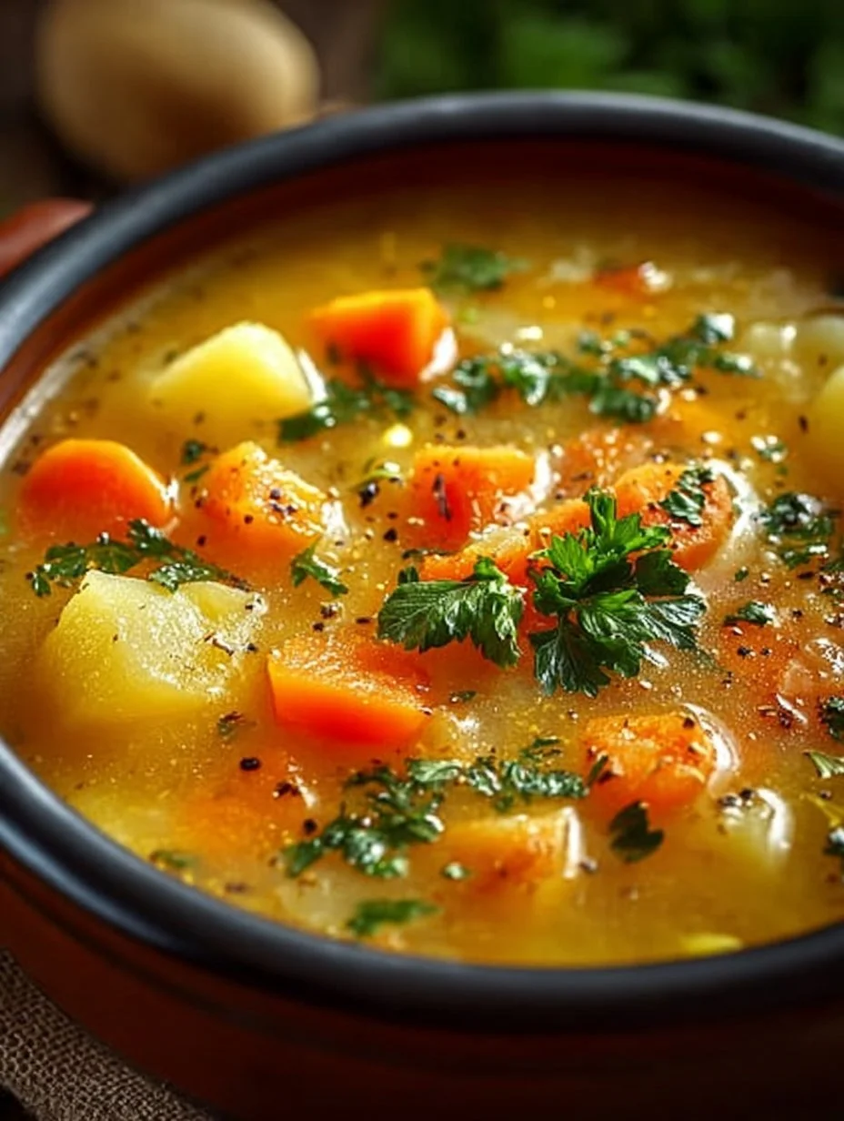 Bowl of Anti-Inflammatory Golden Detox Soup rich in nutrients and flavor.