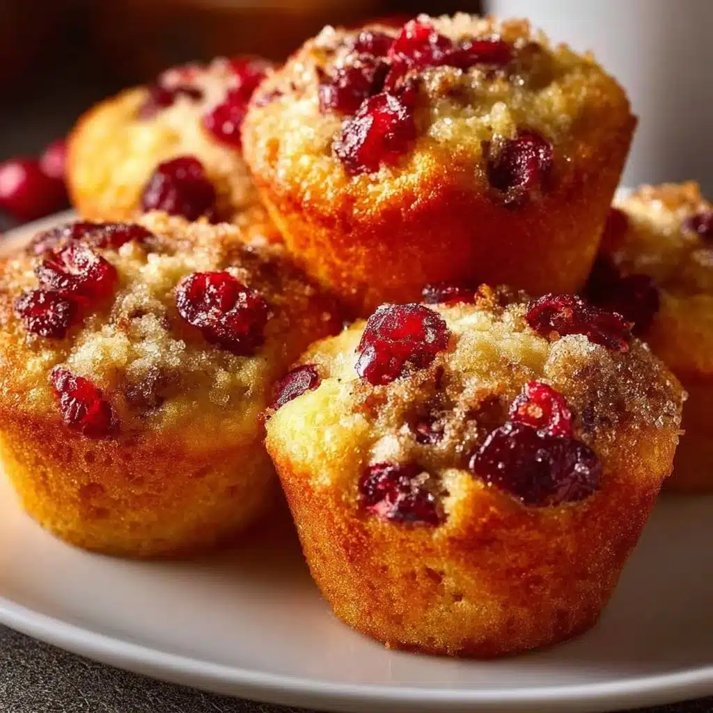 Freshly baked Apple Cranberry Muffins on a cooling rack