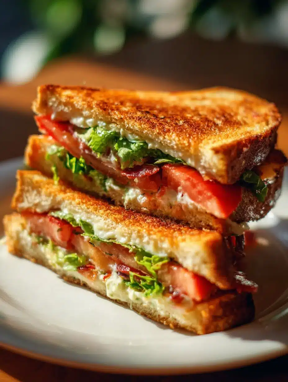 Delicious BLT sandwich with bacon, lettuce, and tomato on toasted bread