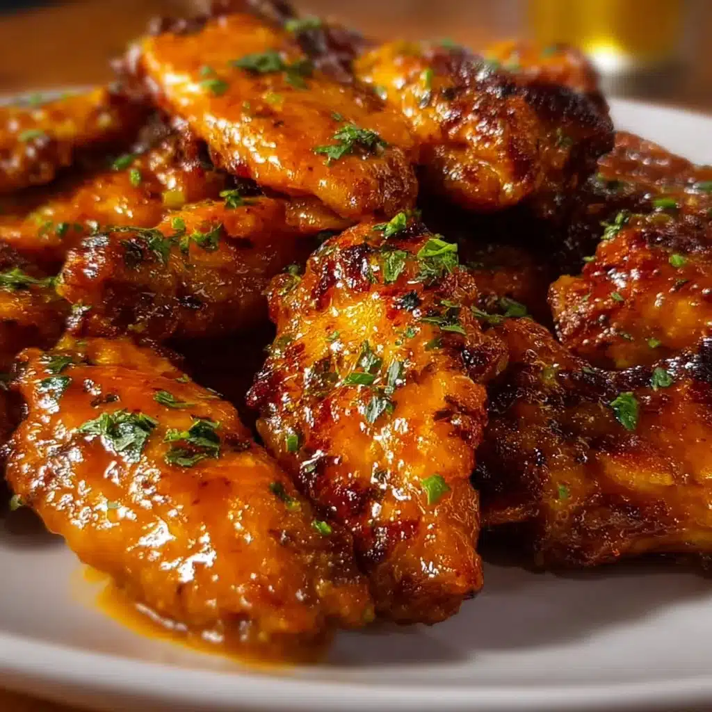 Crispy Buffalo oven-baked chicken wings served with dipping sauce