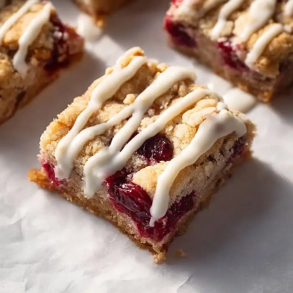 Delicious cranberry crumble bars with a sweet and tart filling