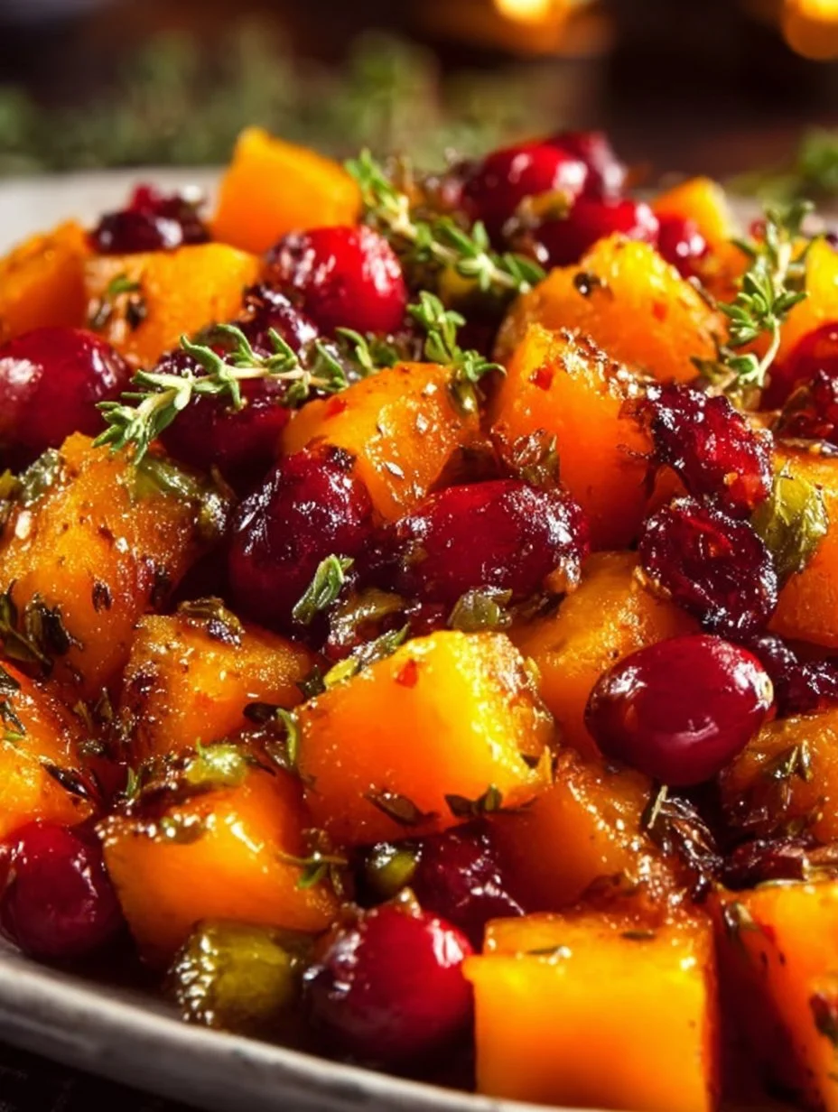 Fall salad with roasted butternut squash and Brussels sprouts