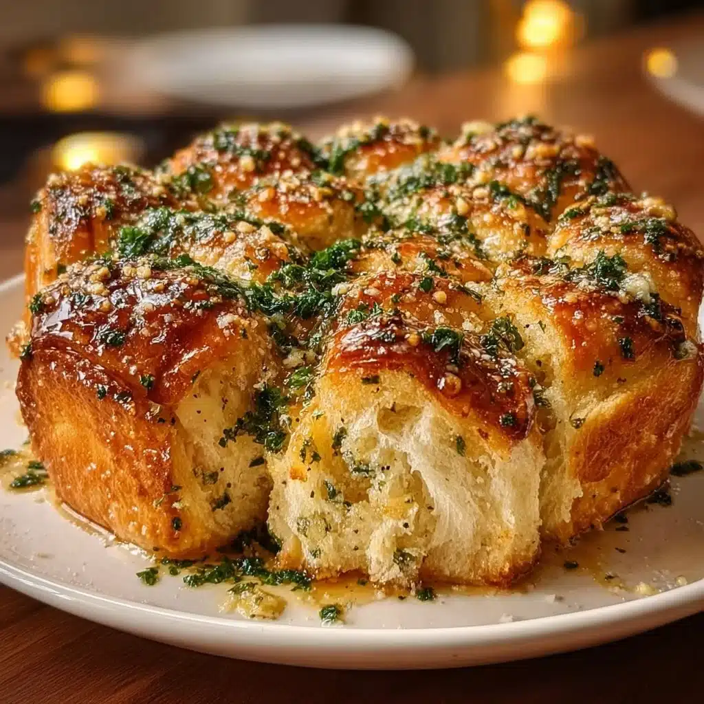 Freshly baked Garlic Parmesan Pull-Apart Rolls served warm