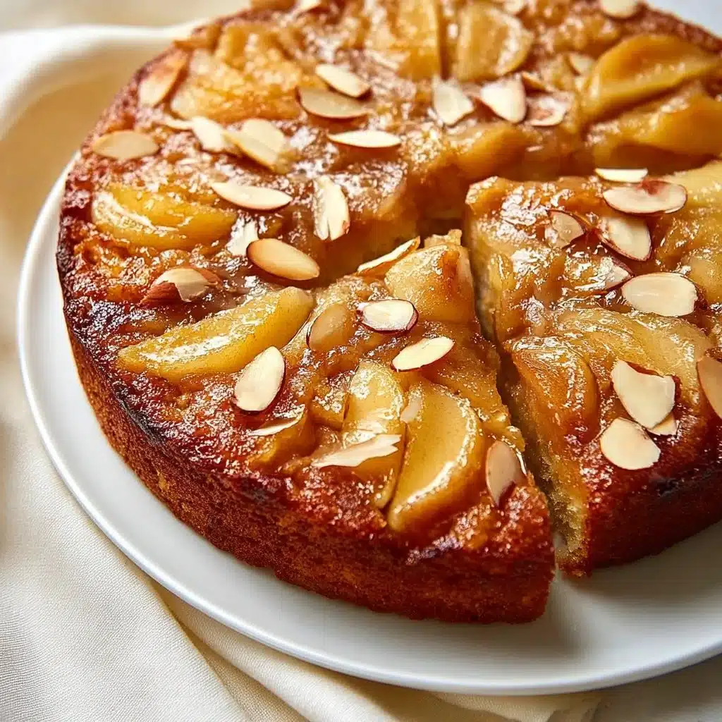 Delicious almond flour apple cake topped with cinnamon and fresh apples