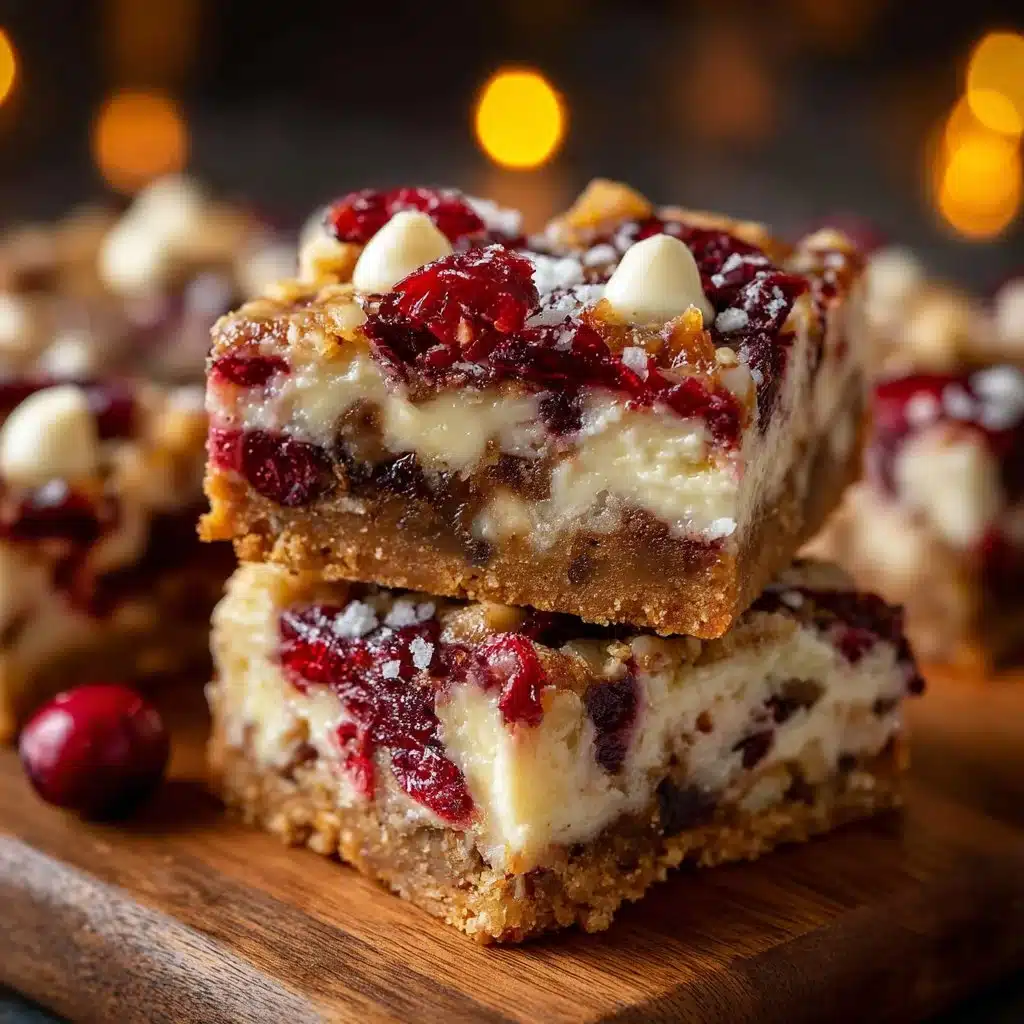 Delicious homemade Christmas Bars decorated for the festive season