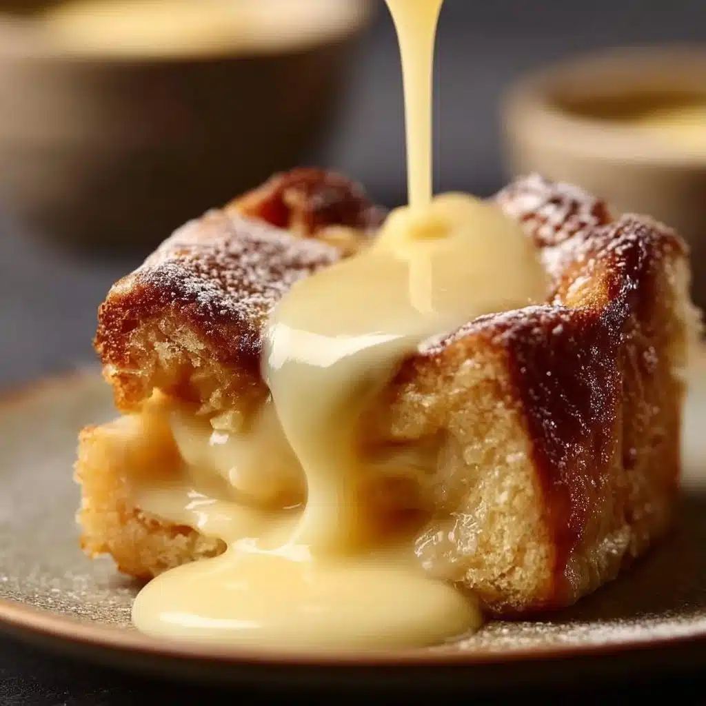 Delicious homemade cinnamon raisin bread pudding with creamy texture.
