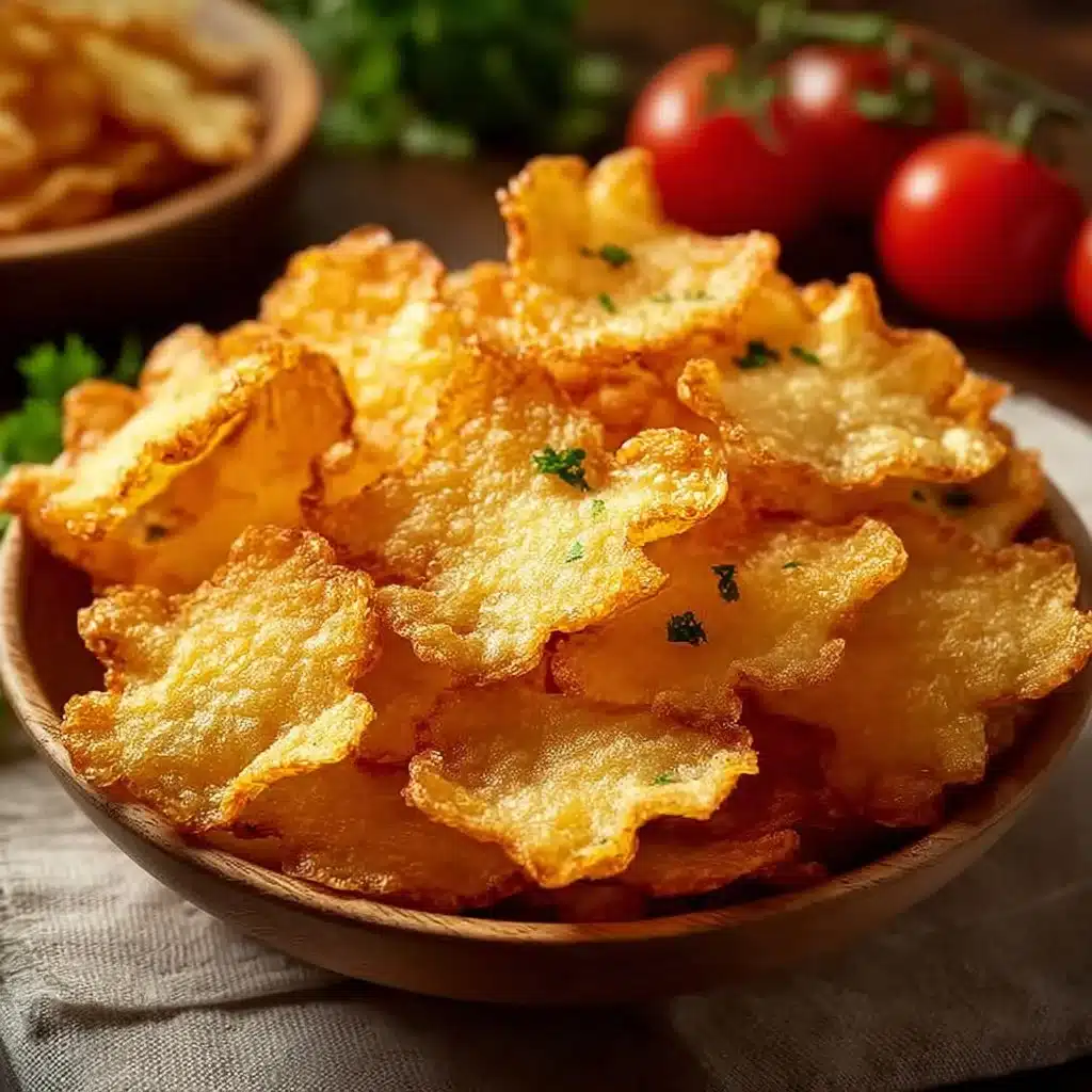Crispy low-carb cottage cheese chips, a healthy snack option