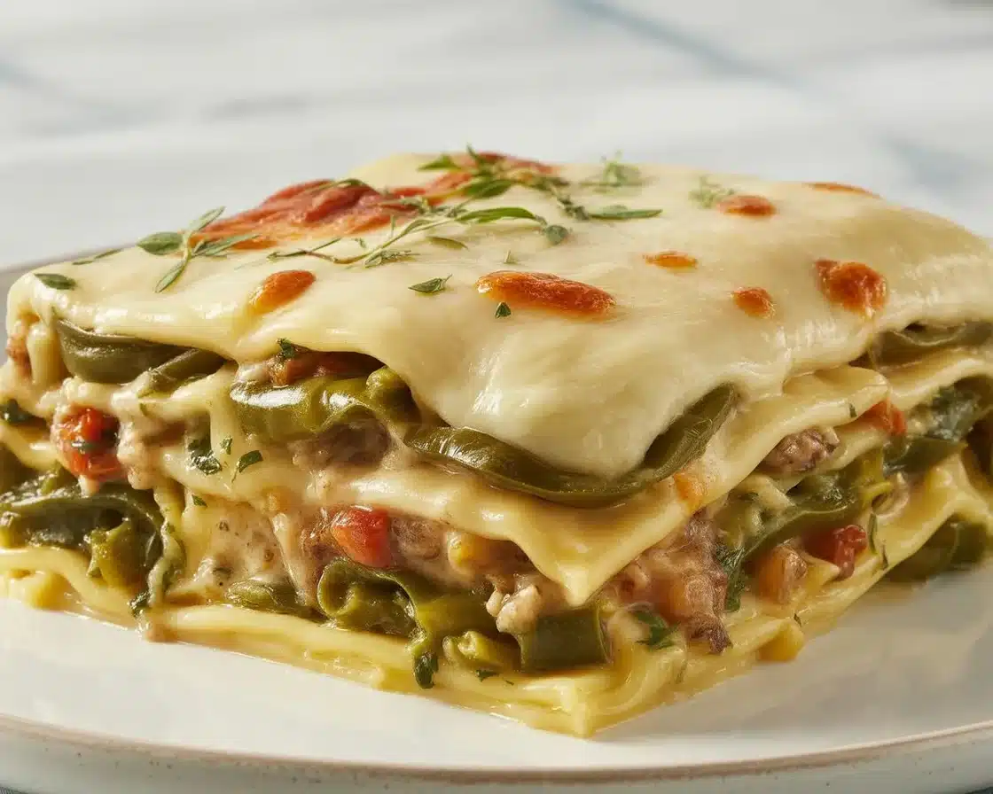 Delicious Best Chile Relleno Casserole with cheese and green chiles ready to serve.