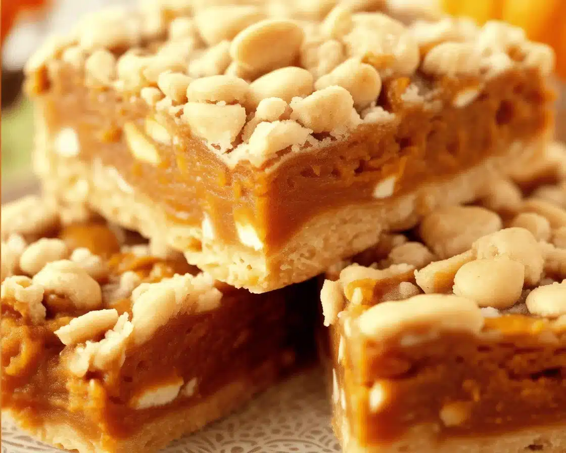 Delicious Pumpkin Pie Bars with creamy filling and buttery shortbread crust