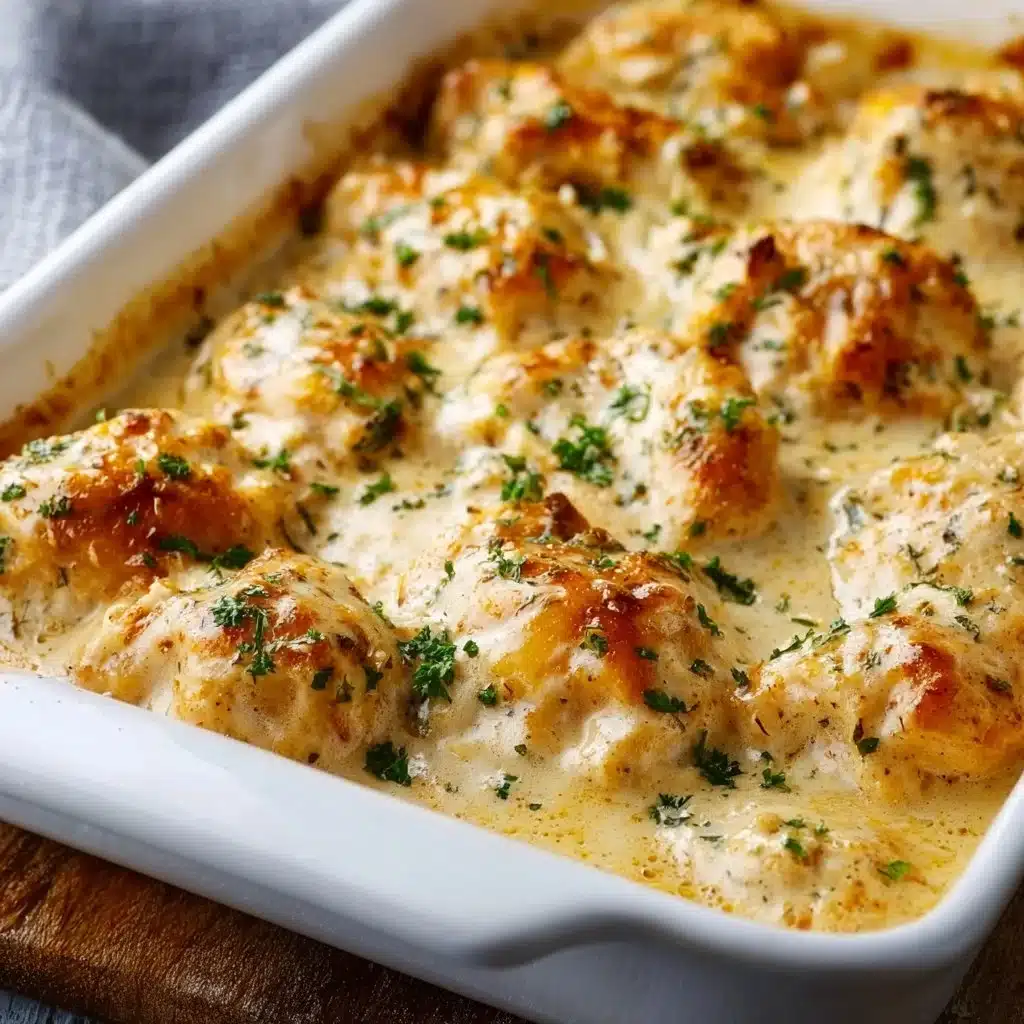 Cream cheese chicken dish served on a plate with herbs and spices