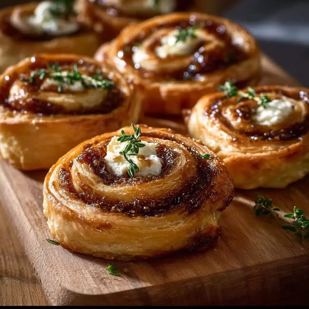 Fig and Goat Cheese Pinwheels appetizer with fresh figs and creamy goat cheese