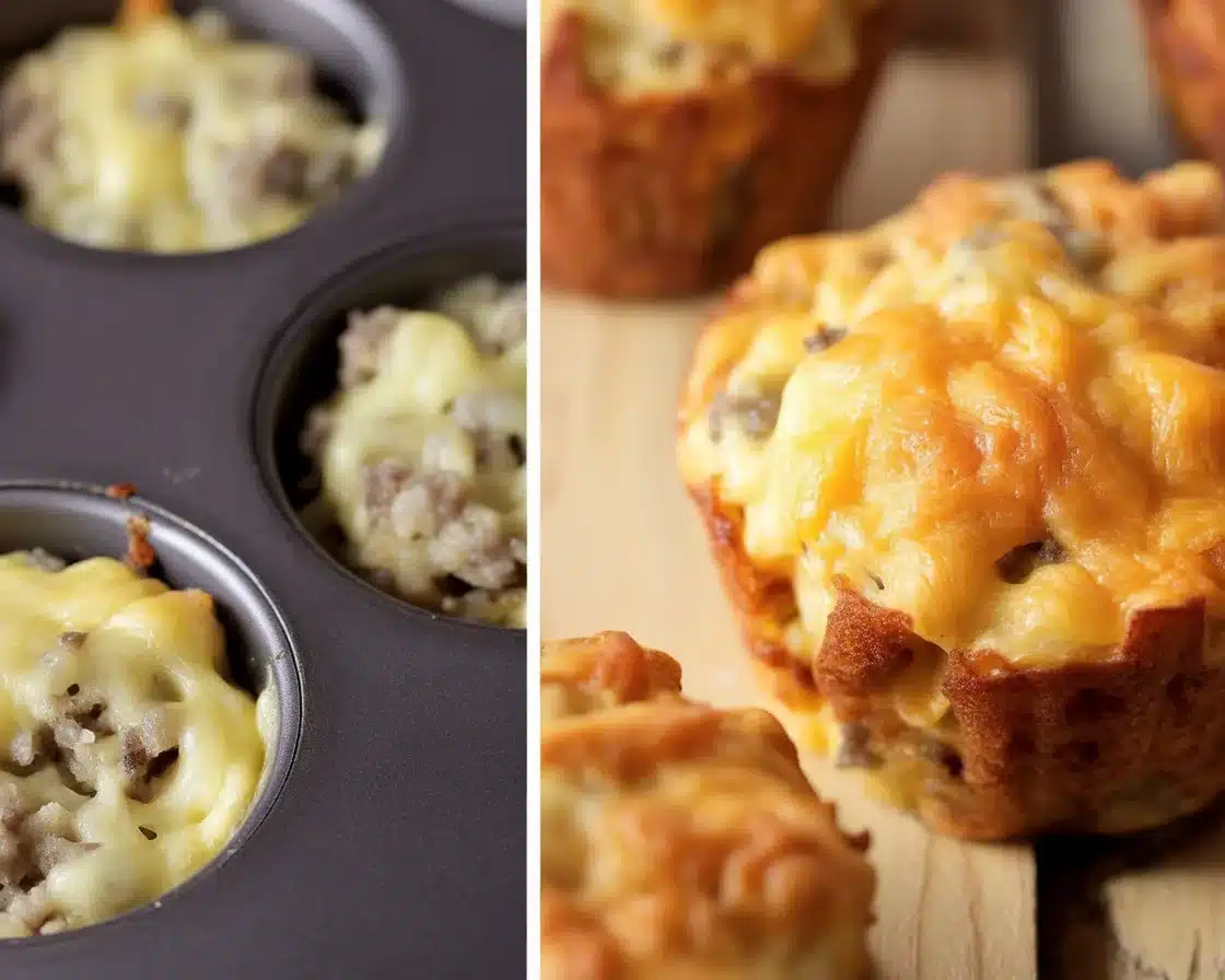 Delicious Easy Sausage Breakfast Muffins packed with savory flavors, perfect for breakfast.