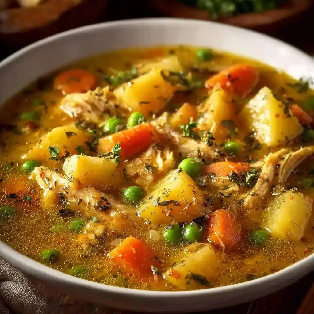 Delicious slow cooker chicken stew with vegetables and herbs
