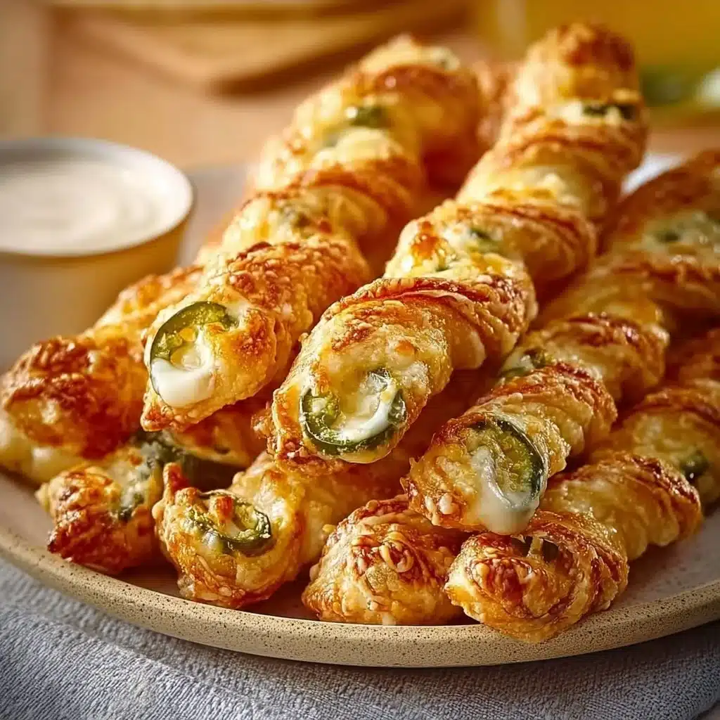 Delicious Spicy Jalapeno Popper Twists served on a plate