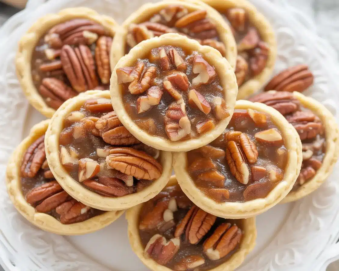 Delicious homemade Mini Pecan Pies served in individual portions