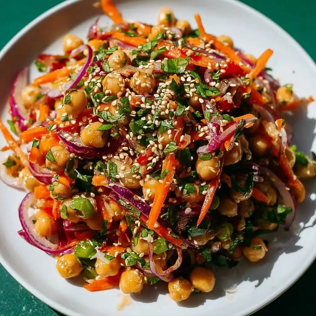 Colorful and nutritious Thai Chickpea Salad with fresh ingredients.