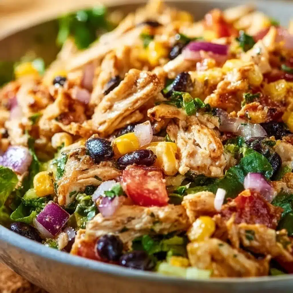 Zesty Southwest Chicken Salad Bowl with fresh ingredients and vibrant colors