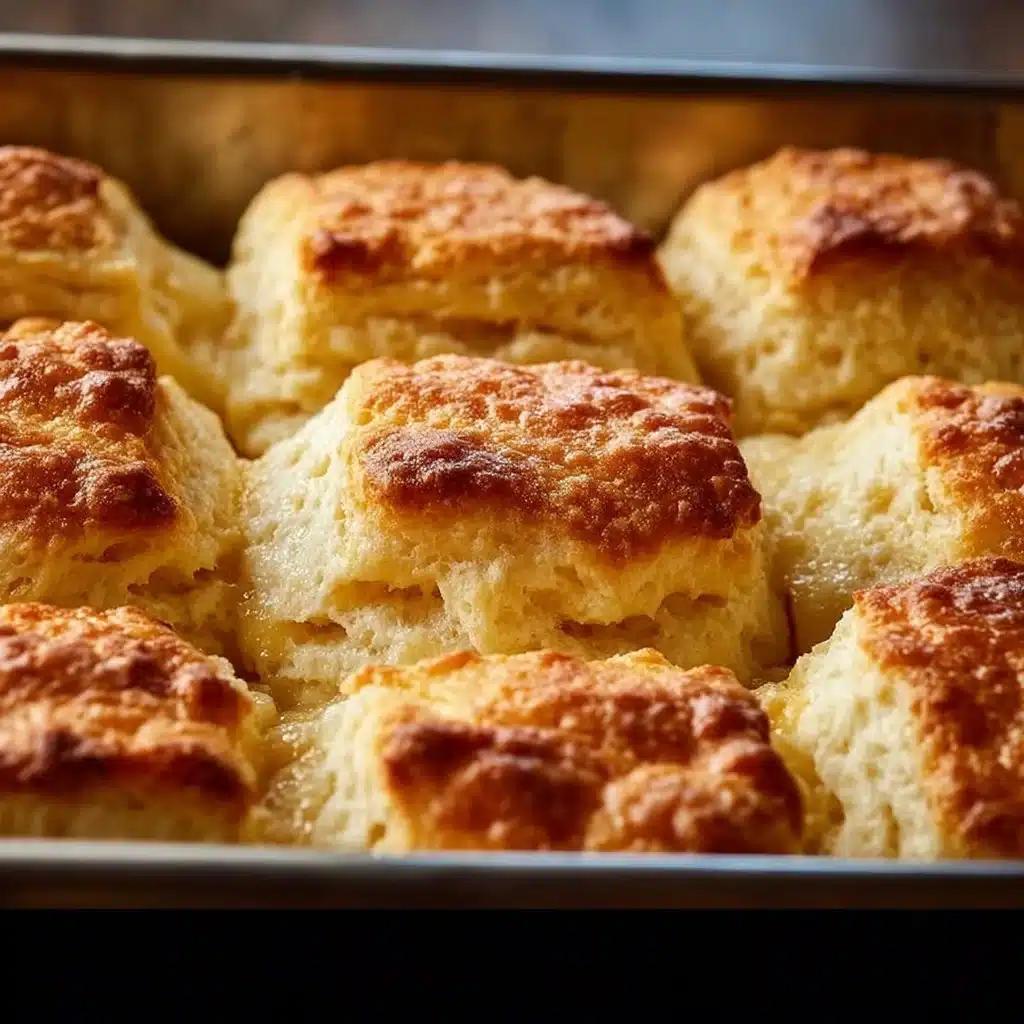 Fluffy homemade buttermilk biscuits fresh out of the oven.