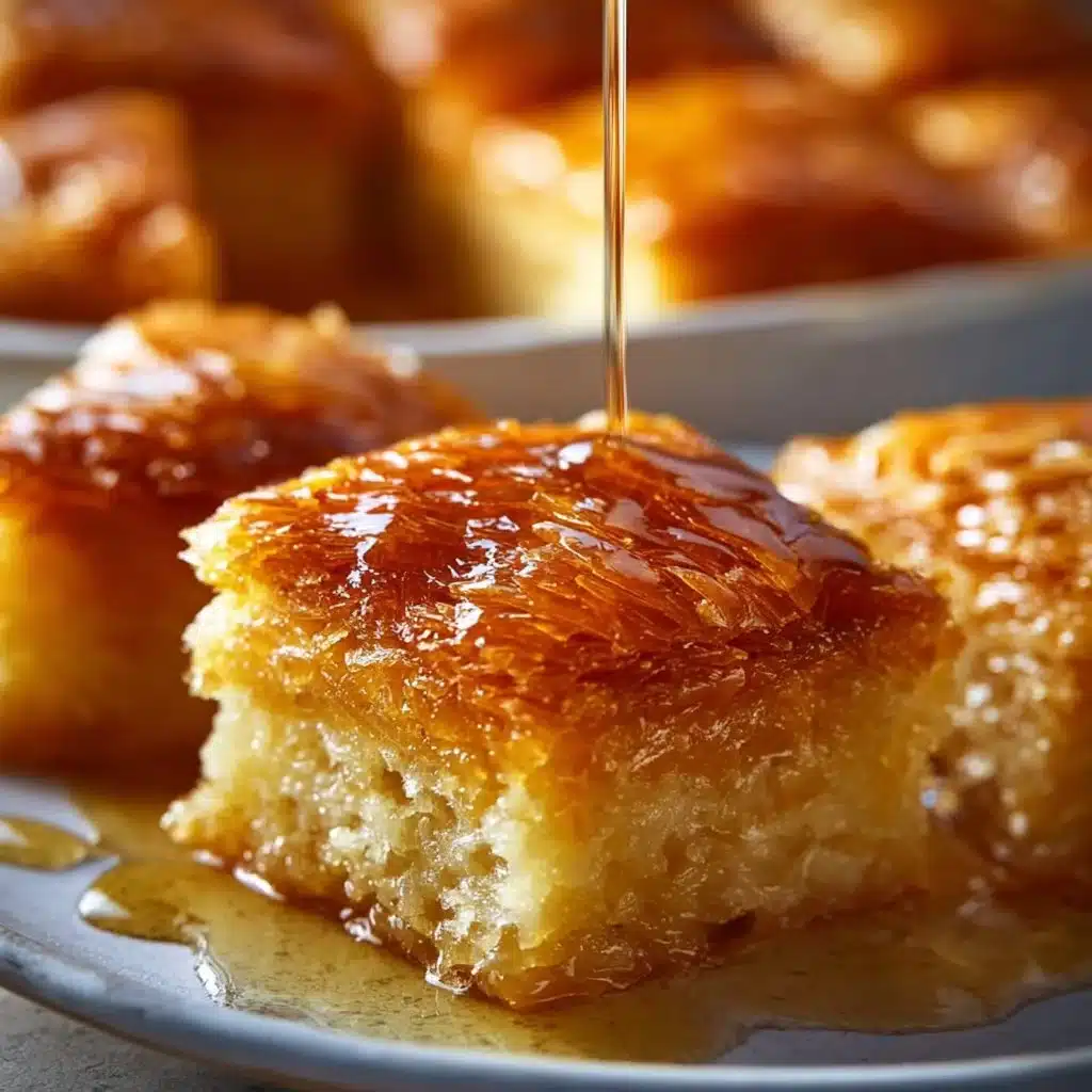 Delicious homemade crinkle cake with powdered sugar topping