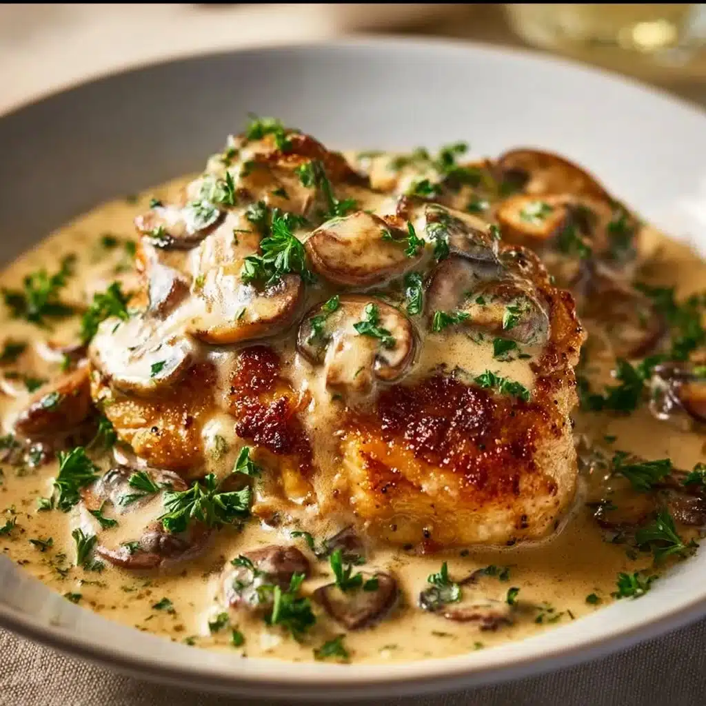 Delicious easy crockpot chicken with rich gravy ready to serve.