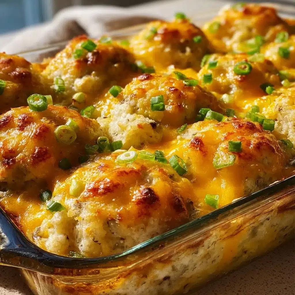 Delicious Hashbrown Gravy Biscuit Bake served warm on a plate