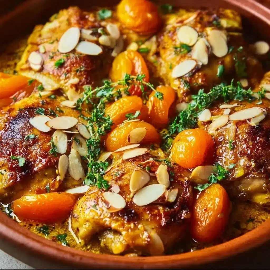 Delicious Moroccan Chicken Tagine with vegetables and spices