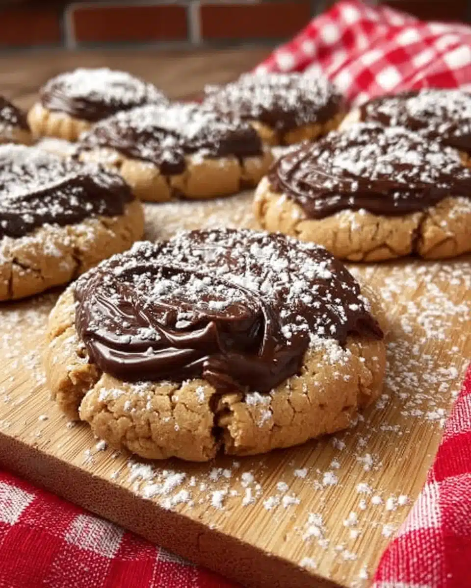 Delicious Peanut Butter Muddy Buddy Cookies on a rustic wooden table