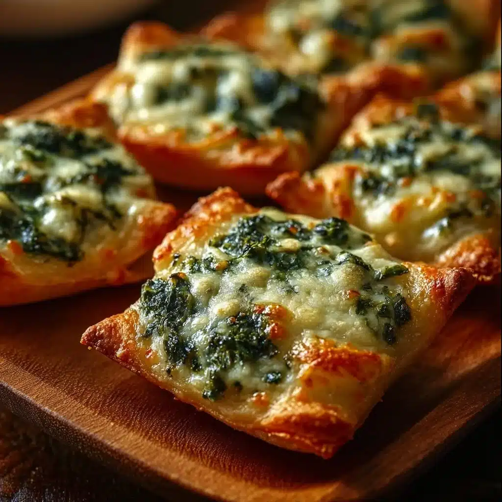 Delicious spinach dip bites served on a platter, perfect for parties or gatherings.