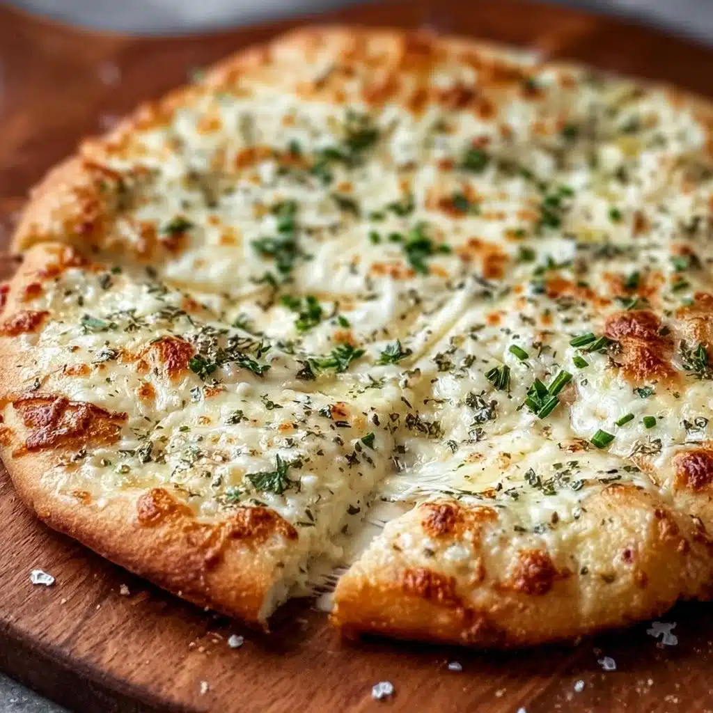 Delicious white garlic pizza sauce in a bowl ready for pizza topping