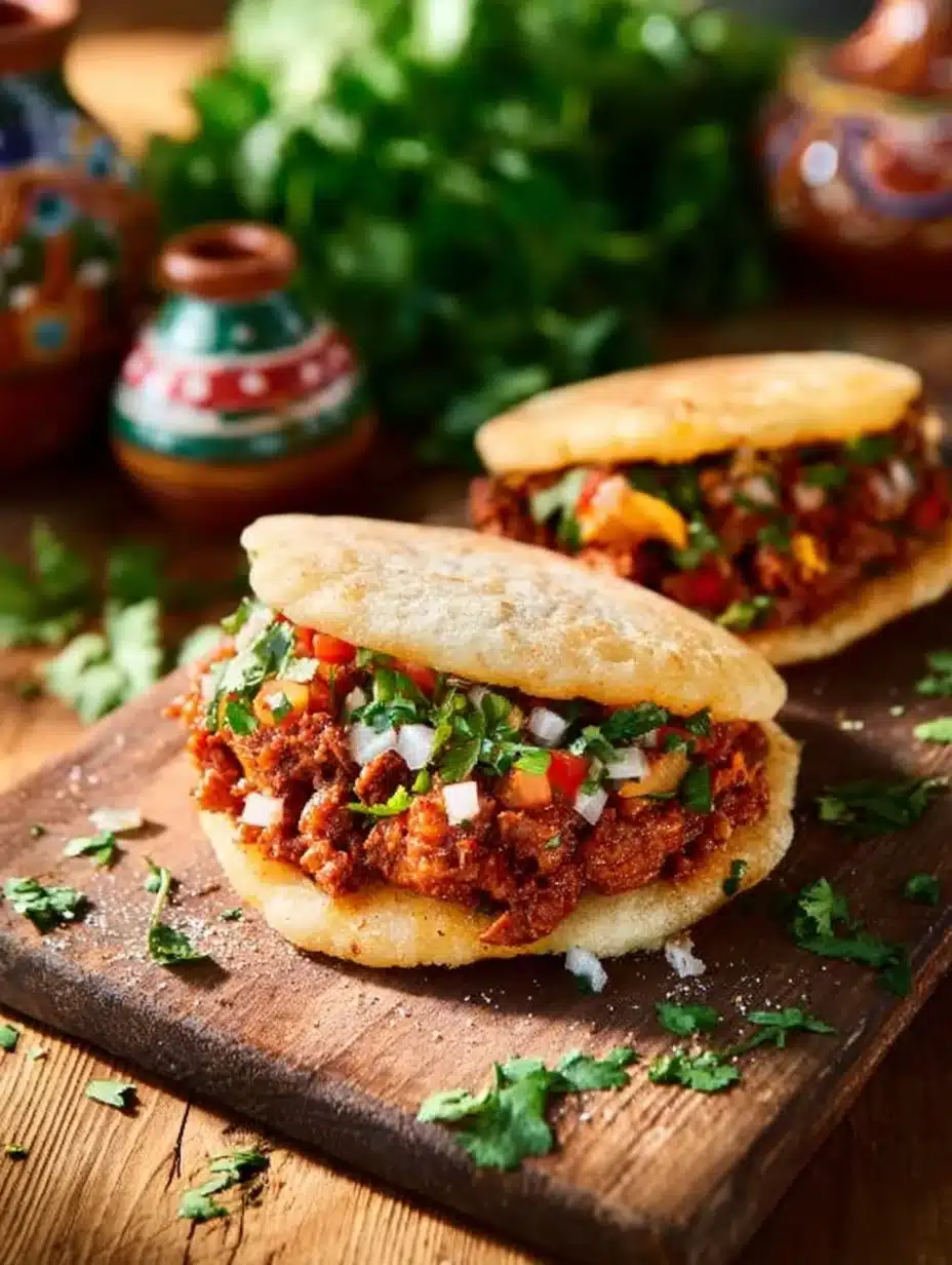 Delicious homemade gorditas filled with savory ingredients