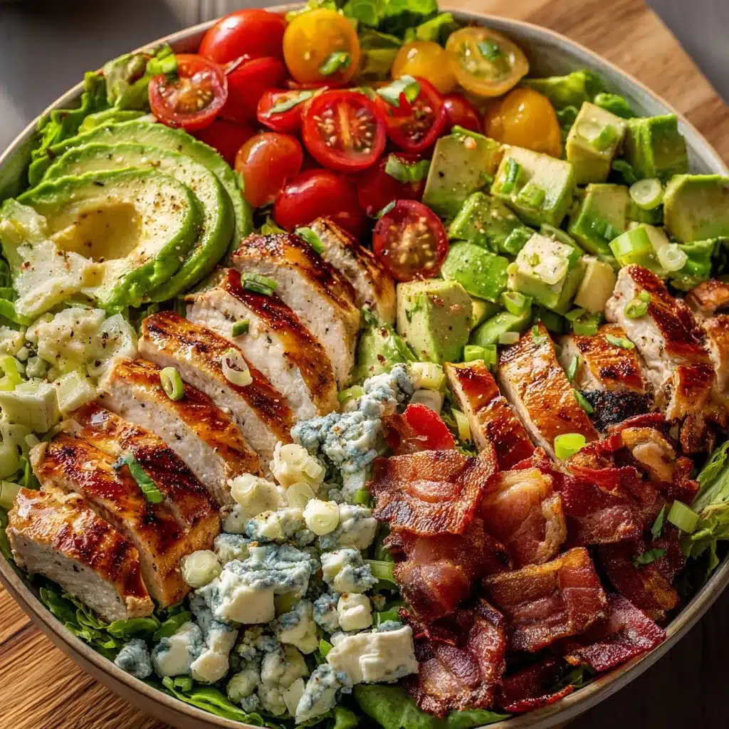 Savory BLT Chicken Salad with bacon, chicken, and fresh vegetables