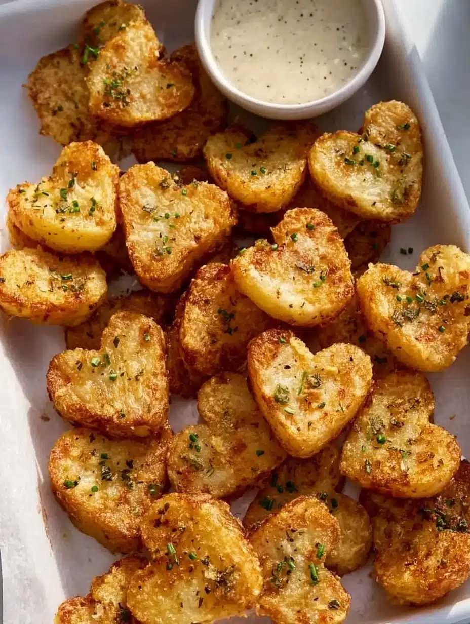 Delicious air fryer heart-shaped potatoes for Valentine's Day